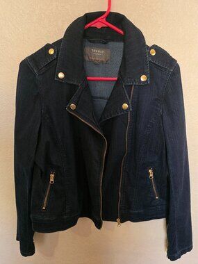 Torrid Denim stretch moto jacket